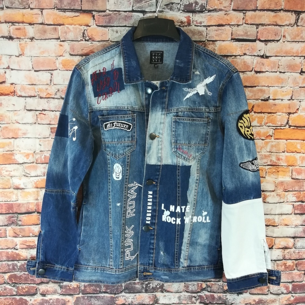 Punk Royal Men's Denim Jacket Medium NWT